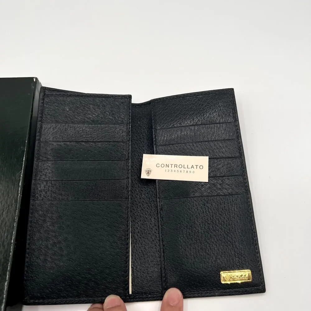 GUCCI Vtg GG Monogram Canvas Checkbook Long Wallet NIB - Picture 2 of 7